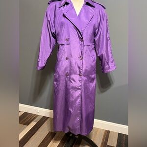 Cyclone vintage metallic purple size 4 trench raincoat